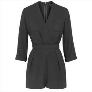 TopShop Long Sleeve Black Romper